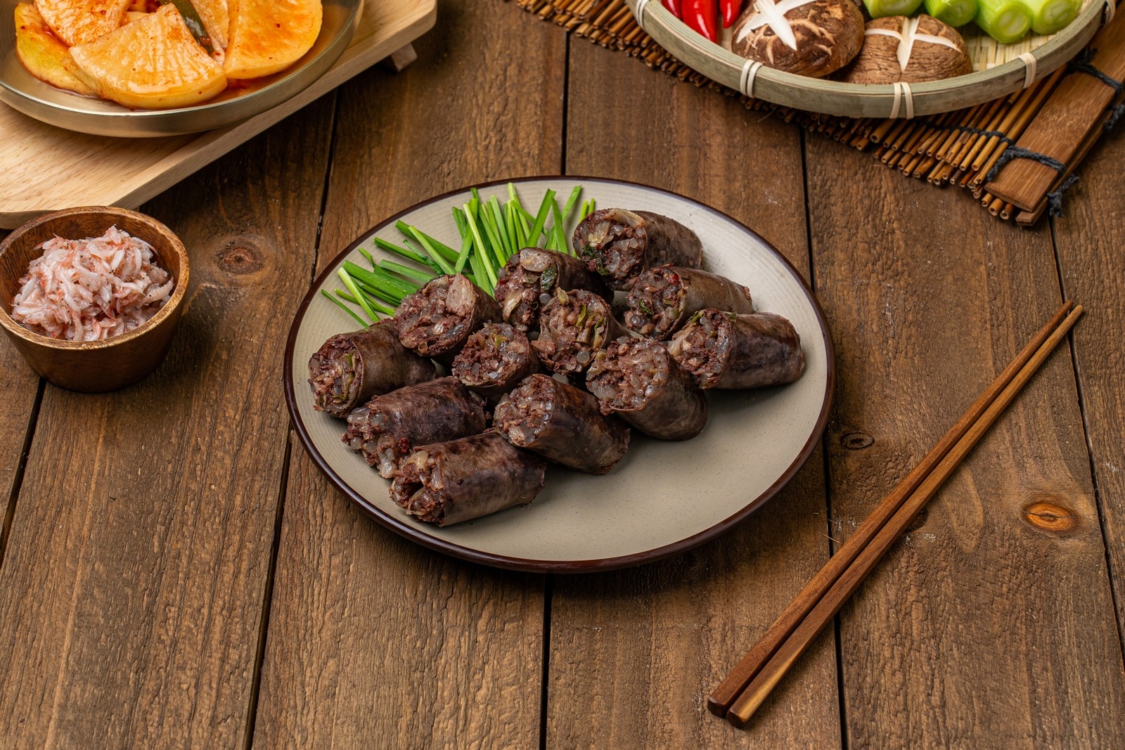 야채 가득 토종순대